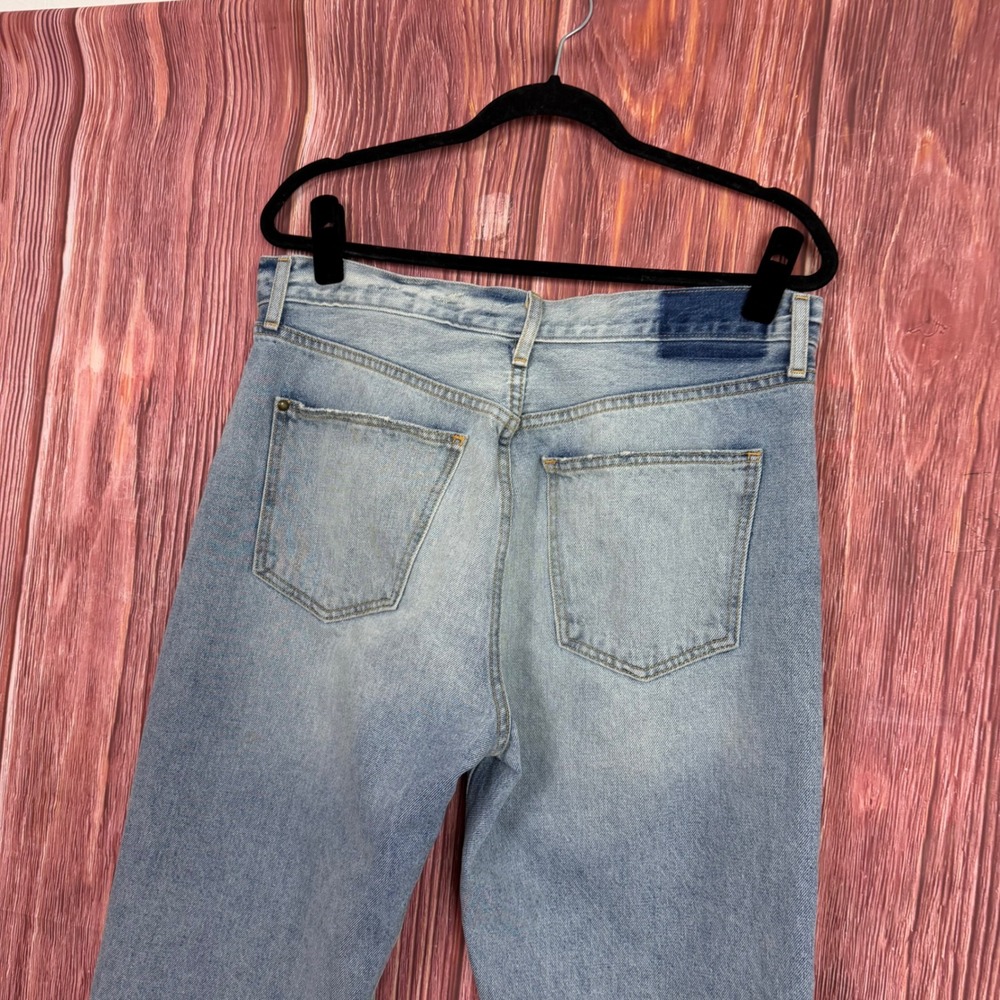 The Great The Wayne Jean Light Wash Straight Leg Raw Hem Denim Size 30 - Picture 5 of 7